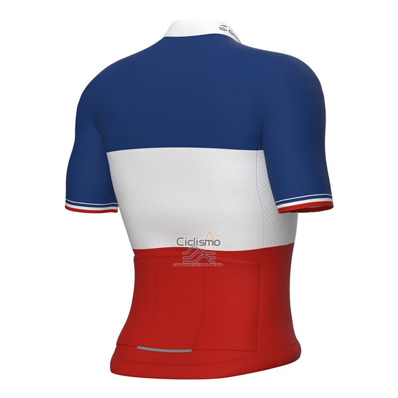 Groupama FDJ Ropa Ciclismo Culotte Corto 2023 Mangas Cortas Blanco